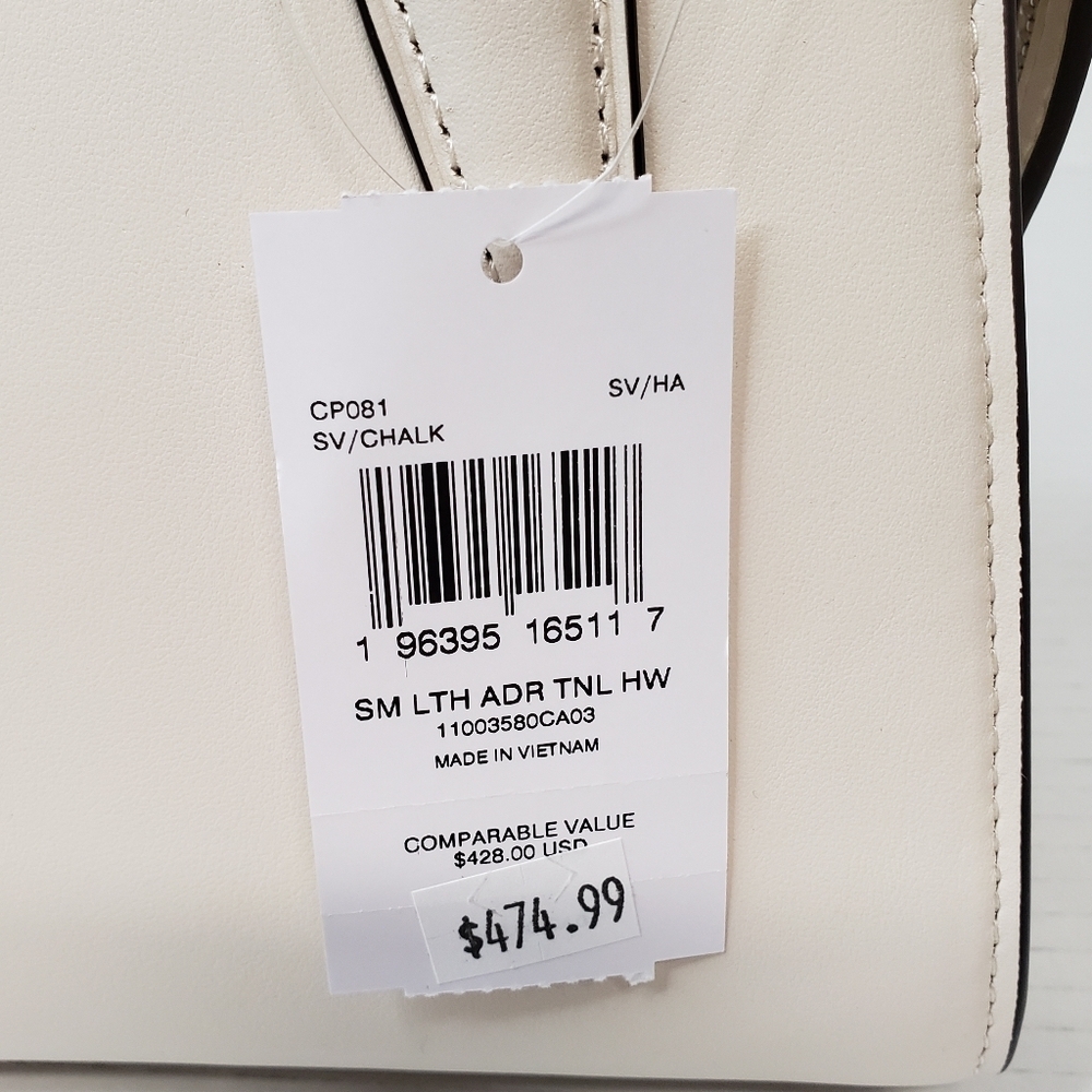 Coach Andrea Carryall Black White Leather Shoulder Bag Brand New 152-091725 - Picture 6 of 11
